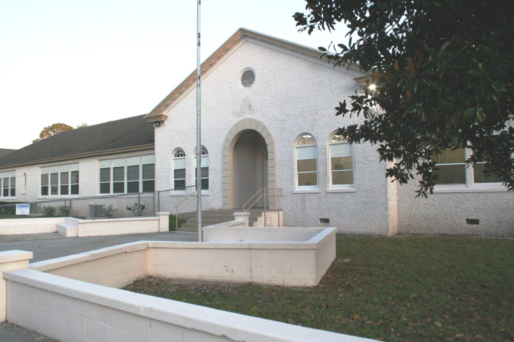 The former Bronson High School and Bronson Elementary School behind the courthouse is being converted to office space for courthouse officials.