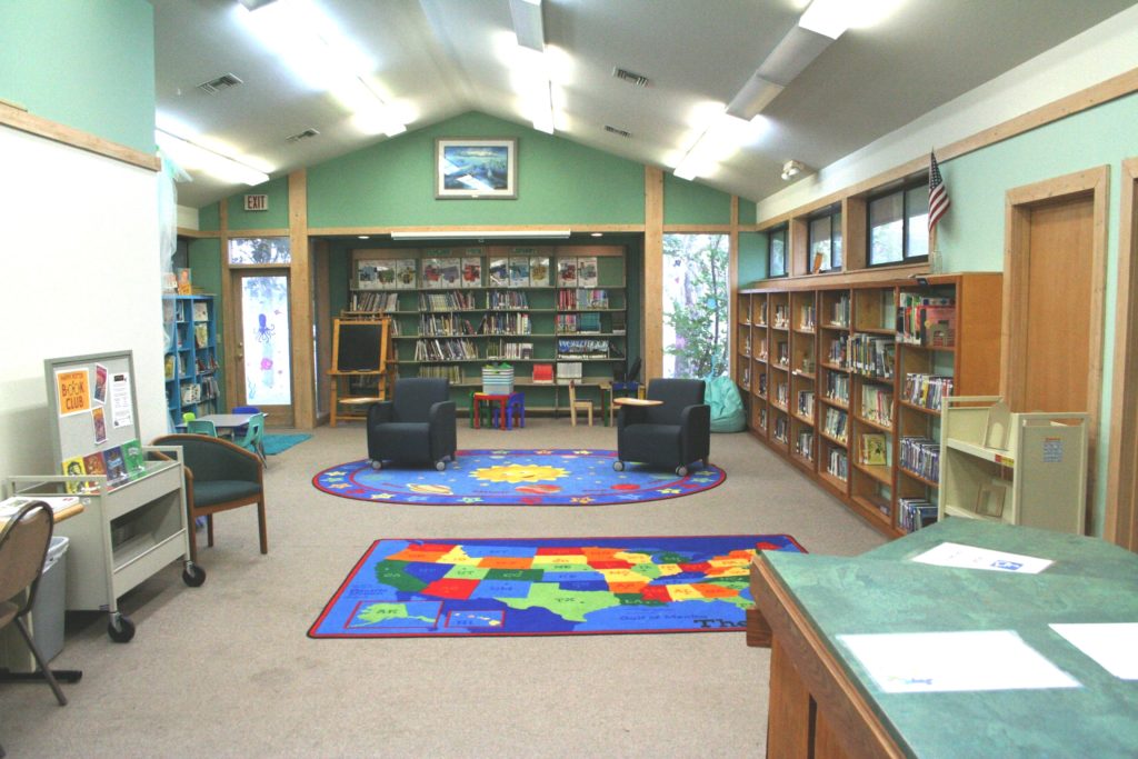 The children's area of Bronson Public Library is bright and cheery.