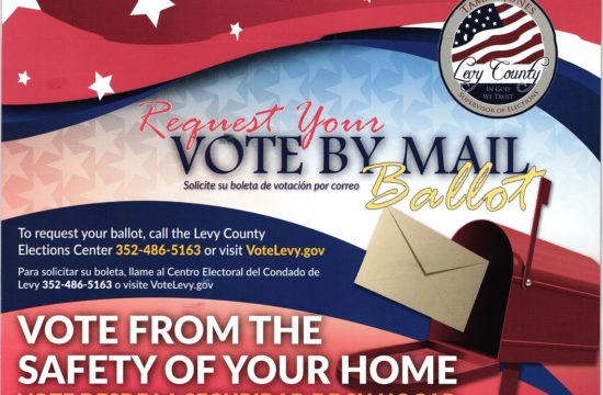 This Vote by Mail postcard was sent to Levy County residents not registered to vote by mail. Voters can still use their voting precinct if they choose, front side.