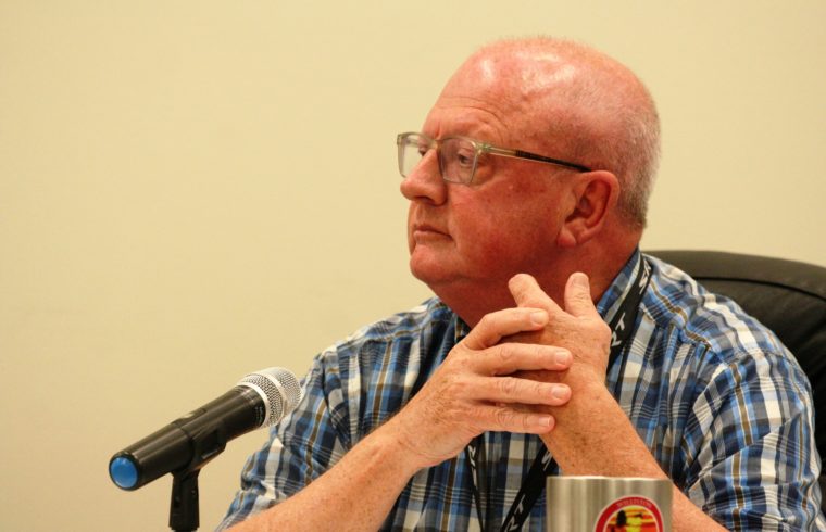 City Manager Scott Lippmann listens as the council discusses his resignation Tuesday night.