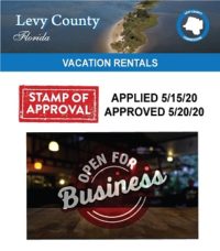 County Commission Chairman Matt Brooks provided this graphic to illustrate vacation rentals are open for business in Levy County.