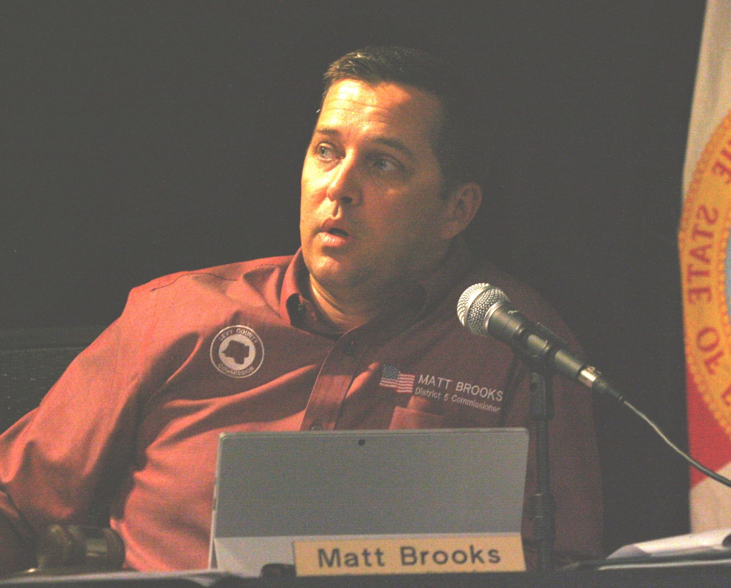 County Commission Chairman Matt Brooks advocates for stronger laws to address large gatherings at the Sept. 8 board meeting.