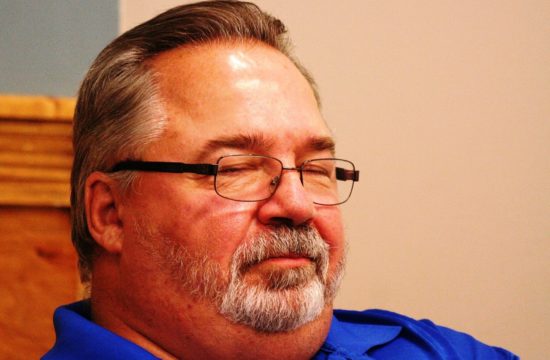 Businessman Michael Cox is Williston's newest council member. He is pictured at Tuesday's board meeting as an audience member.