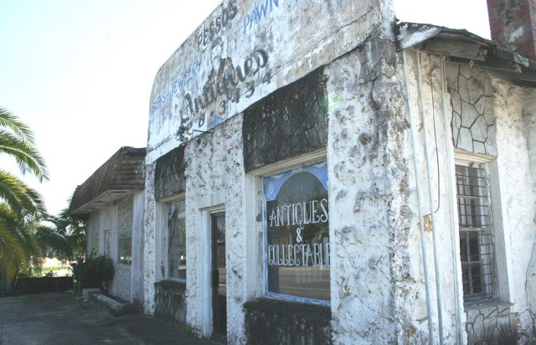 The former Pesso's Antiques and Pawn along West Noble Ave. is an unsafe building, according to City Manager Jackie Gorman.