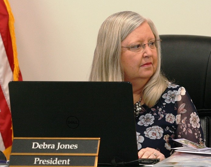 Debra Jones, the new council president, presided over the meeting.