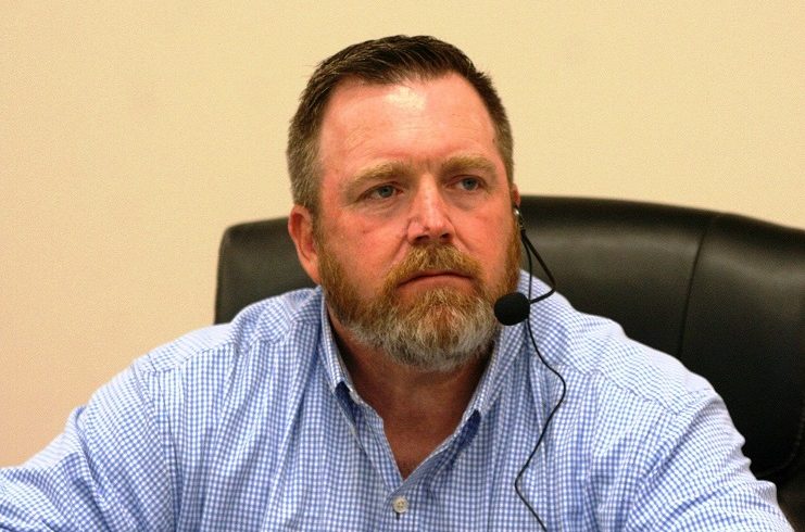 File photo by Terry Witt: In his parting remarks, Williston Council President Justin Head encouraged residents to remain involved in city government, active in the community and maintain the positive power he sees happening in the community.