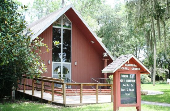 St. Barnabas Episcopal Church is within 300 feet of the former Pesso's Pawn Shop. The location of the church prevented the pawn shop property from being used for alcohol sales. Thompson Hall, which is part of the church property, is directly behind the Quick Care Clinic on Noble Ave.