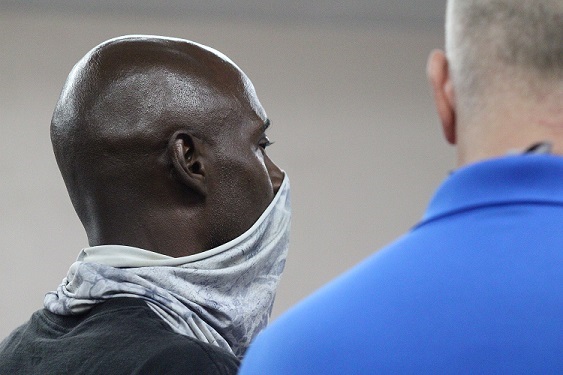 Bronson Track Coach Rod Thomas speaks to the council as Athletic Trainer Brad Morgan listens.