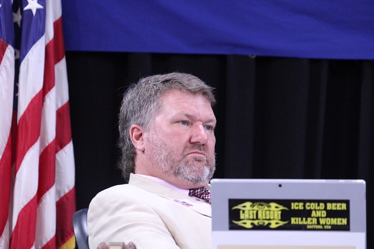 Levy County Commission Chairman John Meeks wasn't happy about the annual Levy County Legislative Delegation hearing being scheduled at the same time as Tuesday's county commission meeting.