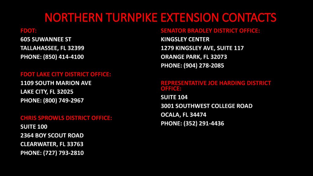 Northern Turnpike Extension Contacts