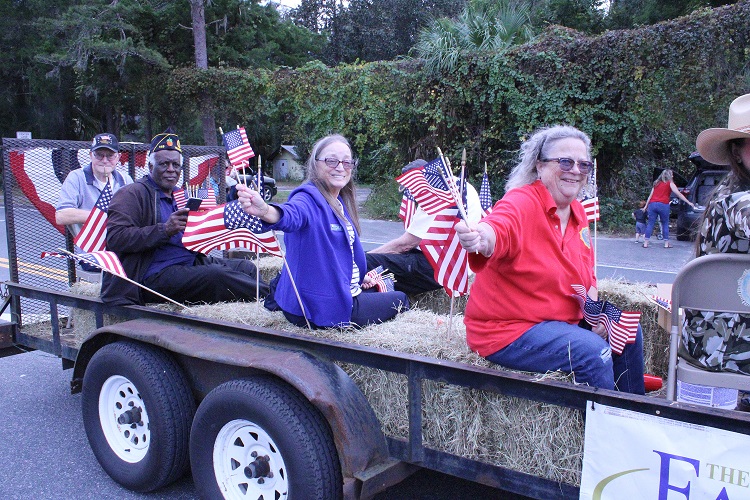 American Legion Post 236 in Bronson shares their enthusiasm in the parade.