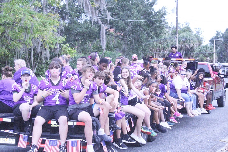 The Apex Predators youth football team from Tri County Athletic Commission in Chiefland was an energetic group.