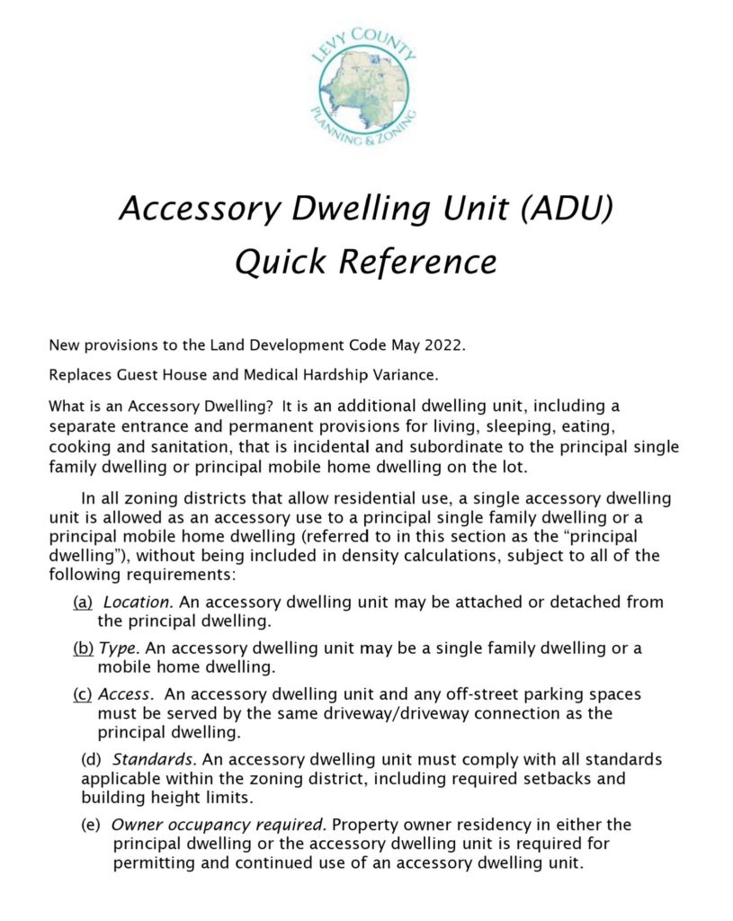 	Quick Reference Accessory Dwelling Unit pg 1