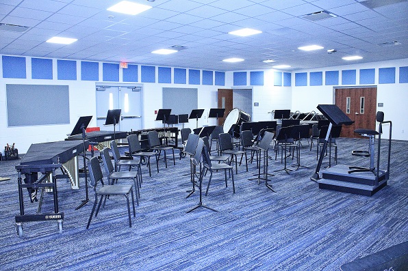 Music students will find the bandroom to their liking.