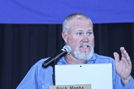 County Commission Chairman Rock Meeks said the company that purchased 1,400 acres in Gulf Hammock for a primary facility has yet to contact the county. 