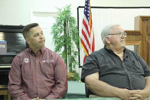 County Commissioner Matt Brooks and Bronson Mayor Robert Partin were participants in the discussion about the proposed utility.