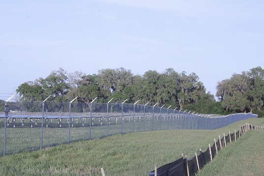 Duke Energy's shiny new solar farm is literally a stone's throw from the Chiefland city limits and wraps around the corporate office of Central Florida Electric Cooperative.