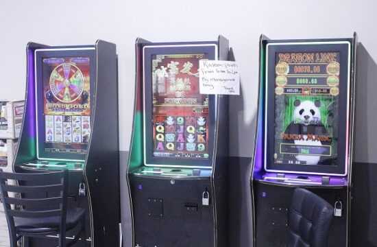 These three gambling machines have been unplugged at the Bronson Jiffy. The state says these are slot machines and can't be legally operated at the store. file photo