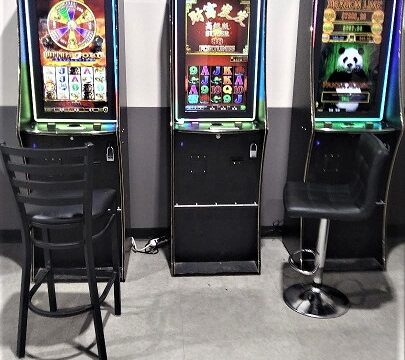 Three slot machines at the back of the Bronson Jiffy Store were ready to play late Wednesday afternoon.