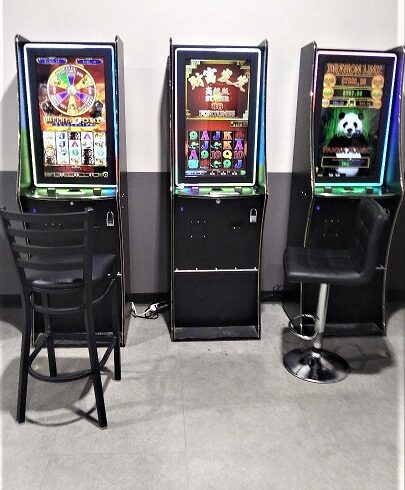 Three slot machines at the back of the Bronson Jiffy Store were ready to play late Wednesday afternoon.