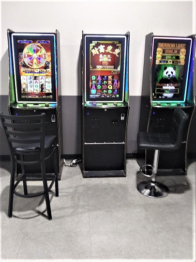 Three slot machines at the back of the Bronson Jiffy Store were ready to play late Wednesday afternoon.