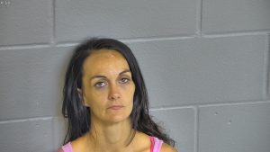 Kristine Hess has been charged with felony criminal mischief for painting graffiti on the County Road 40 boat ramp.