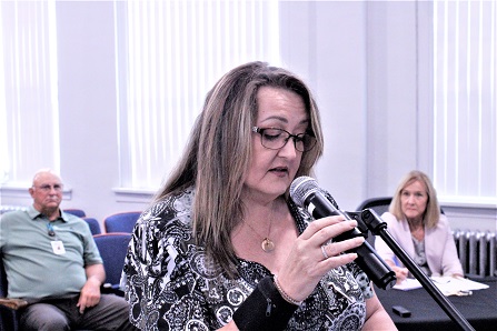 Farmer Rose Fant tells Levy County Commissioners she has filed a code enforcement complaint against an illegal landfill operating next to the property she and her husband Ben own.